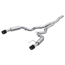 MBRP Mustang 3" Race Cat Back Exhaust - Stainless Steel  - Carbon Fiber Tips (15-23) EcoBoost 2.3 S72753CF