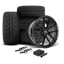 SVE Mustang DHP1 Forged Wheel & Kenda Tire Kit - 19x10.5/11  - Black (15-23) Mach 1