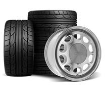 Mustang 5 Lug 10-Hole Wheel & Nitto Tire Kit - 17x8/9  - Machined (79-93)