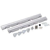 Edelbrock Mustang Clear Anodized Fuel Rail Kit with 3/8" NPT Inlet/Outlet (86-95)