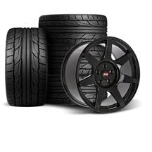 SVE Mustang R350 Wheel & Nitto Tire Kit - 18x9/10 - Gloss Black (94-04)