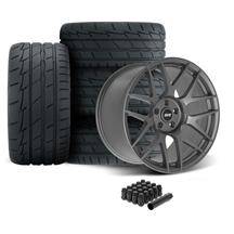 SVE Mustang R357 Wheel & Firestone Tire Kit - 19x10  - Gloss Graphite (05-14)