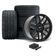 SVE Mustang R357 Wheel & Firestone Tire Kit - 19x10  - Gloss Black (05-14)