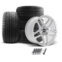 SVE Mustang X500 Wheel & Ohtsu Tire Kit - 19x10 - Gloss Silver (05-14)