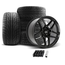 SVE Mustang X500 Wheel & Ohtsu Tire Kit - 19x10 - Gloss Black (05-14)