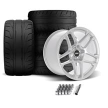 SVE Mustang X500 Wheel & Nitto Tire Kit - 19x10/11 - Gloss Silver (05-14)