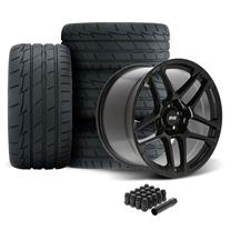 SVE Mustang X500 Wheel & Firestone Tire Kit - 19x10  - Gloss Black (05-14)