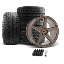 SVE Mustang XS5 Wheel & Tire Kit - 20x8.5/10  - Ceramic Bronze - Ohtsu Tires (05-14)