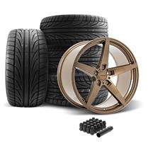 Mustang Classic5 V2 Wheel & Ohtsu Tire Kit  - 20x10 - Gloss Bronze (05-14)