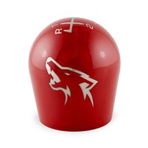 Billetworkz Mustang Weighted Shift Knob - Coyote Engraved - Gloss Red (11-14)