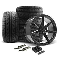 SVE Mustang XS7 Wheel & Ohtsu Tire Kit  - 20x10 - Tuxedo Black (15-22)