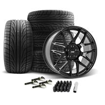 SVE Mustang R357 Wheel & Ohtsu Tire Kit - 19x10 - Gloss Black (15-23)