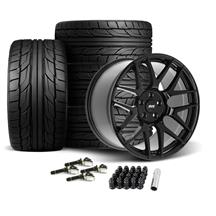 SVE Mustang R357 Wheel & Nitto Tire Kit - 19x10/11 - Gloss Black (15-23)