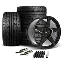 SVE Mustang R355 Wheel & Nitto Tire Kit - 19x10/11 - Gloss Black (15-23)