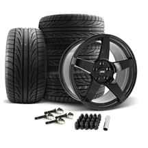 SVE Mustang R355 Wheel & Ohtsu Tire Kit - 19x10 - Gloss Black (15-23)