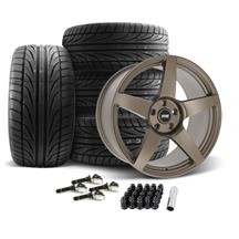 SVE Mustang R355 Wheel & Ohtsu Tire Kit - 19x10 - Satin Bronze (15-23)