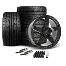 SVE Mustang R355 Wheel & Nitto Tire Kit - 19x10 - Gloss Black (15-22)