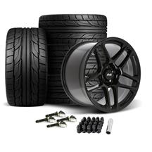 SVE Mustang X500 Wheel & Nitto Tire Kit - 19x10/11 - Gloss Black (15-22)