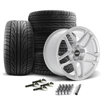 SVE Mustang X500 Wheel & Ohtsu Tire Kit - 19x10 - Gloss Silver (15-22)