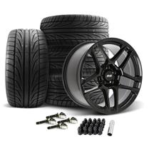 SVE Mustang X500 Wheel & Ohtsu Tire Kit - 19x10 - Gloss Black (15-22)