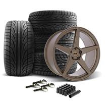 SVE Mustang XS5 Wheel & Tire Kit - 20x8.5/10  - Ceramic Bronze - Ohtsu Tires (15-23)