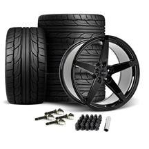 Velgen Mustang Classic5 V2 Wheel & Nitto Tire Kit  - 20x10/11 - Gloss Black (15-23)
