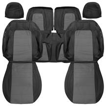 Mustang Factory Style Seat Covers - Black/Gray (15-23)