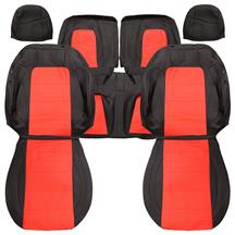 Mustang Factory Style Seat Covers - Black/Red (15-23)