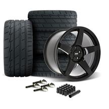 SVE Mustang R355 Wheel & Firestone Tire Kit - 19x10  - Gloss Black (15-23)