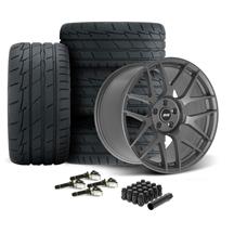 SVE Mustang R357 Wheel & Firestone Tire Kit - 19x10/11  - Gloss Graphite (15-23)