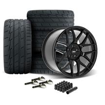 SVE Mustang R357 Wheel & Firestone Tire Kit - 19x10  - Gloss Black (15-23)