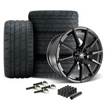 SVE Mustang S350 Wheel & Firestone Tire Kit - 19x10/11  - Gloss Black (15-23)