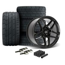 SVE Mustang X500 Wheel & Firestone Tire Kit - 19x10  - Gloss Black (15-23)