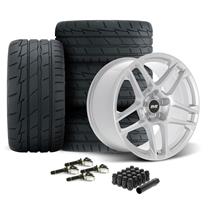 SVE Mustang X500 Wheel & Firestone Tire Kit - 19x10  - Gloss Silver (15-23)