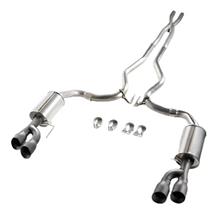 Roush Mustang Cat Back Exhaust Kit - Non-Active Exhaust  - Black Quad Tips (18-26) GT Coupe 422093-BLK