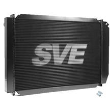 SVE Mustang Aluminum Radiator w/ Automatic Trans Adapters  - Black (79-93)