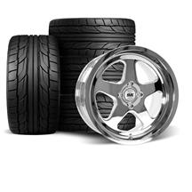 SVE Mustang 4 Lug SC Wheel & Nitto Tire Kit - 17x9/10 - Chrome (79-93)