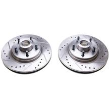 PowerStop Mustang Front Brake Rotor Kit - Drilled & Slotted - 11" (84-93) (87-93 5.0)/(84-86 SVO) AR8118XPR