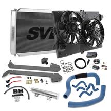 SVE Mustang Aluminum Radiator & Contour Fan Kit with HD Hoses (86-93) 5.0