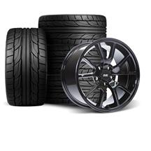 SVE Mustang FR500 Wheel & Nitto Tire Kit - 18X9  - Black (94-04)