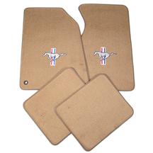 ACC Mustang Floor Mats with Pony Logo Saddle Tan (94-98) FM93PN-8384-110