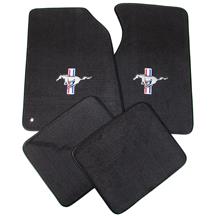 ACC Mustang Floor Mats with Tri Bar Pony Logo Dark Charcoal (99-04)