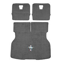 ACC Mustang Hatch Area Carpet with Running Pony Logo Dark Gray/Svo Gray (84-86)
