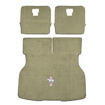 ACC Mustang Hatch Area Carpet with Running Pony Logo  - Desert Tan/Sand Beige (84-86)