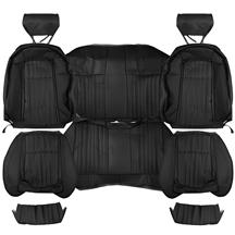 TMI Mustang Sport Seat Upholstery - Vinyl  - Black (90-91) Convertible 43-74630-958