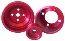 ASP Mustang Aluminum Underdrive Pulley Kit Red (79-93) 5.0 822125