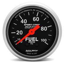 Auto Meter Sport Comp Mechanical Fuel Pressure Gauge - 2 1/16 3312