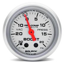 Auto Meter Ultra-Lite Vacuum Boost Gauge - 2 1/16" 4301