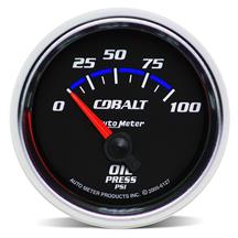 Autometer Cobalt Oil Pressure Gauge, Electric 2 1/16" 6127