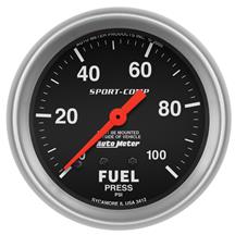 Auto Meter Sport Comp Fuel Pressure Gauge  - 2 5/8" 3412